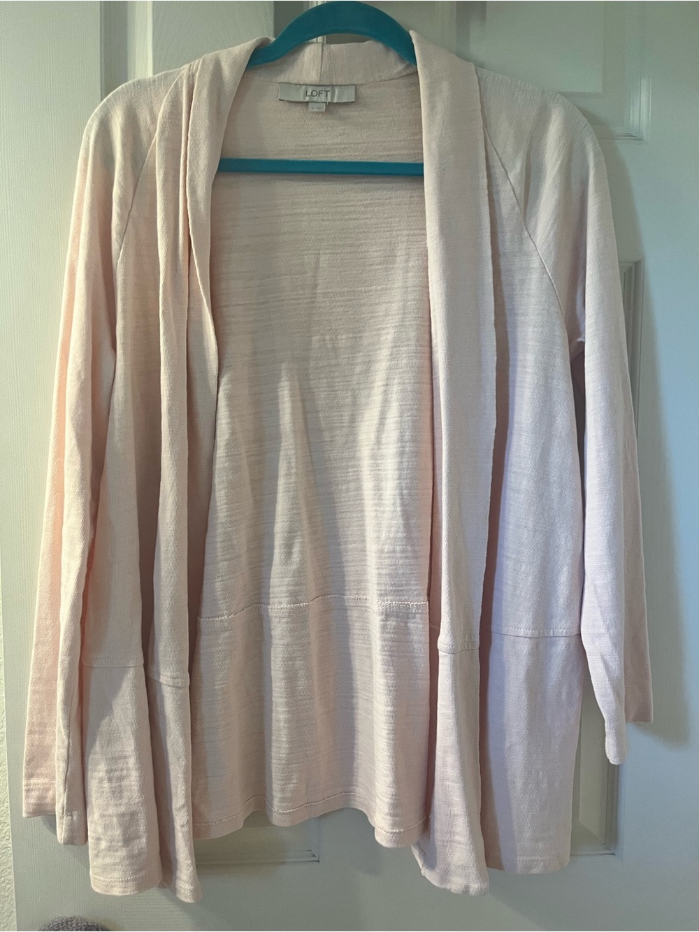 ann taylor LOFT women’s open face cardigan with side slits 100% cotton